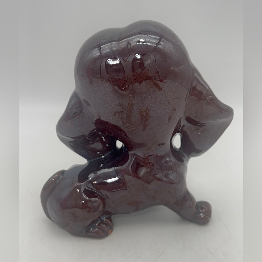 Vintage nanco Brown Hound Dog Figurine Big Blue Eyes Japan |Ceramic tabletop dog - Picture 3 of 8
